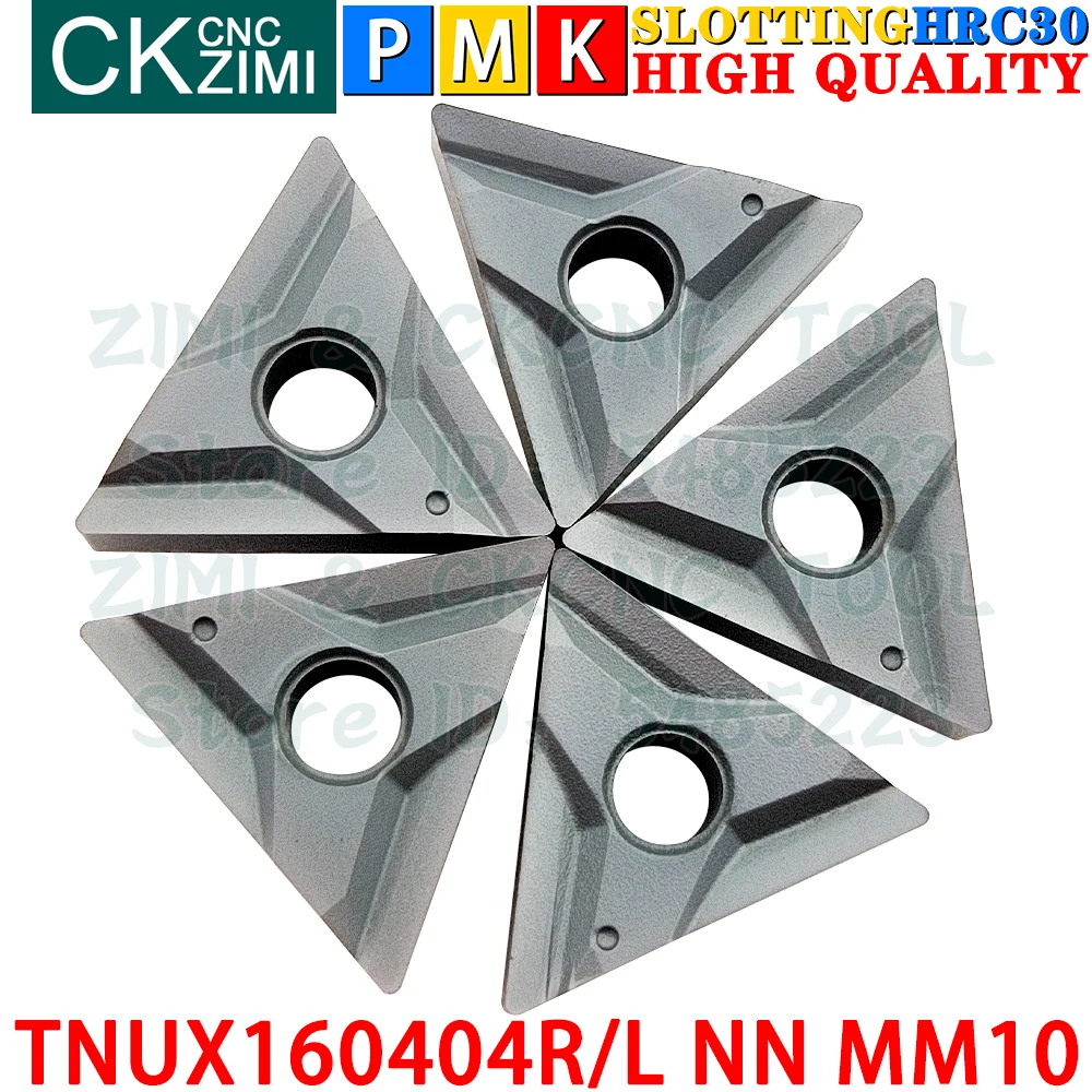 

TNUX160404R NN MM10 TNUX160404L NN MM10 Carbide Insert Grooving Slotted Turning Inserts Tools TNUX 1604 CNC Milling Cutting Tool
