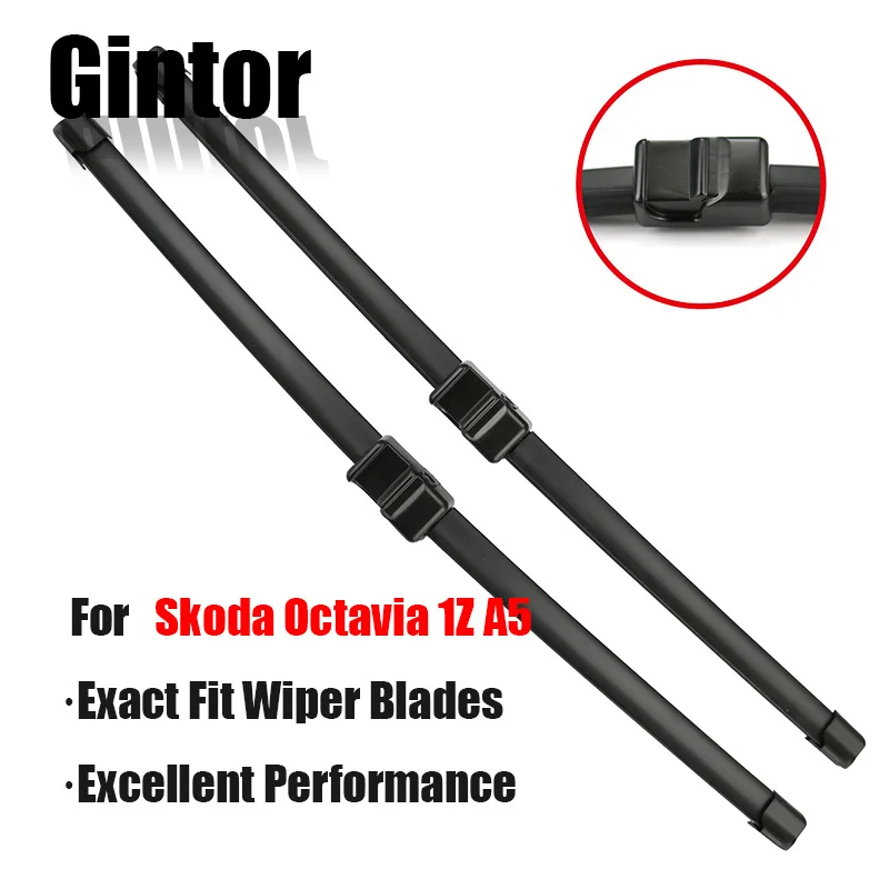 

Gintor AUTO Wiper RHD & LHD Front Wiper Blades For Skoda Octavia 1Z A5 2004 - 2013 Windshield Windscreen Front Window 24"+19"