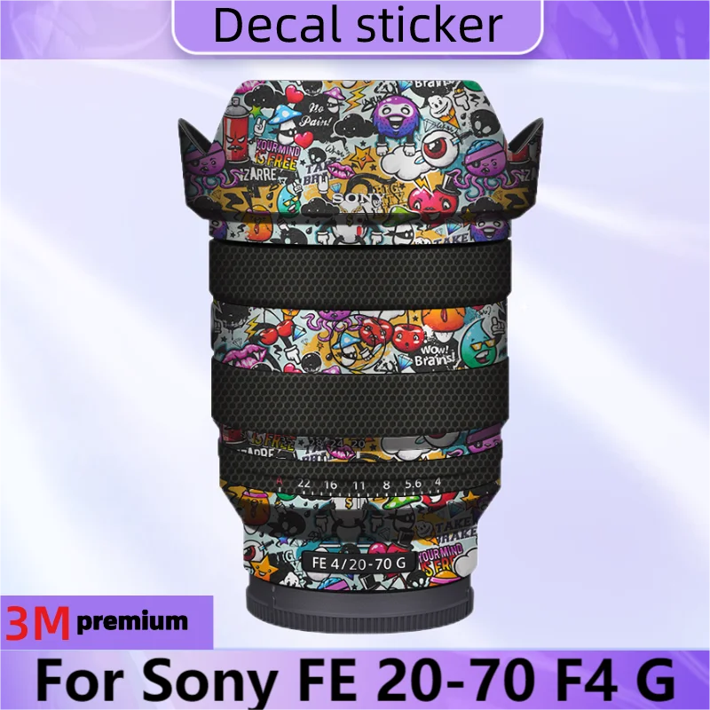 Per Sony Fe 20-70 F4 G Decalcomania Pelle Pellicola Avvolgente In Vinile Obiettivo Della Fotocamera Adesivo Protettivo Per Il Corpo Cappotto Di Protez