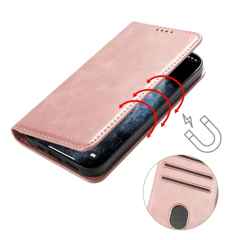 Elegant Magnetic Leather Wallet Phone Case with Card Holder