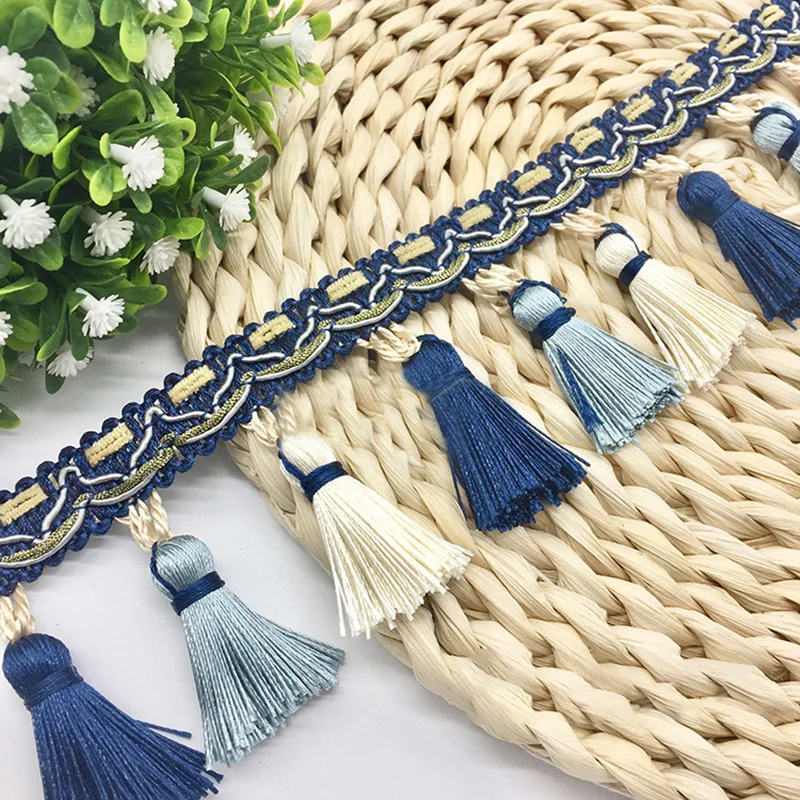 

11 Yard Tassel Lace Edging Handmade Diy Lace Trim Tassel Fringe Clothes Curtain Table Upholstery Sofa Decorative Accessory