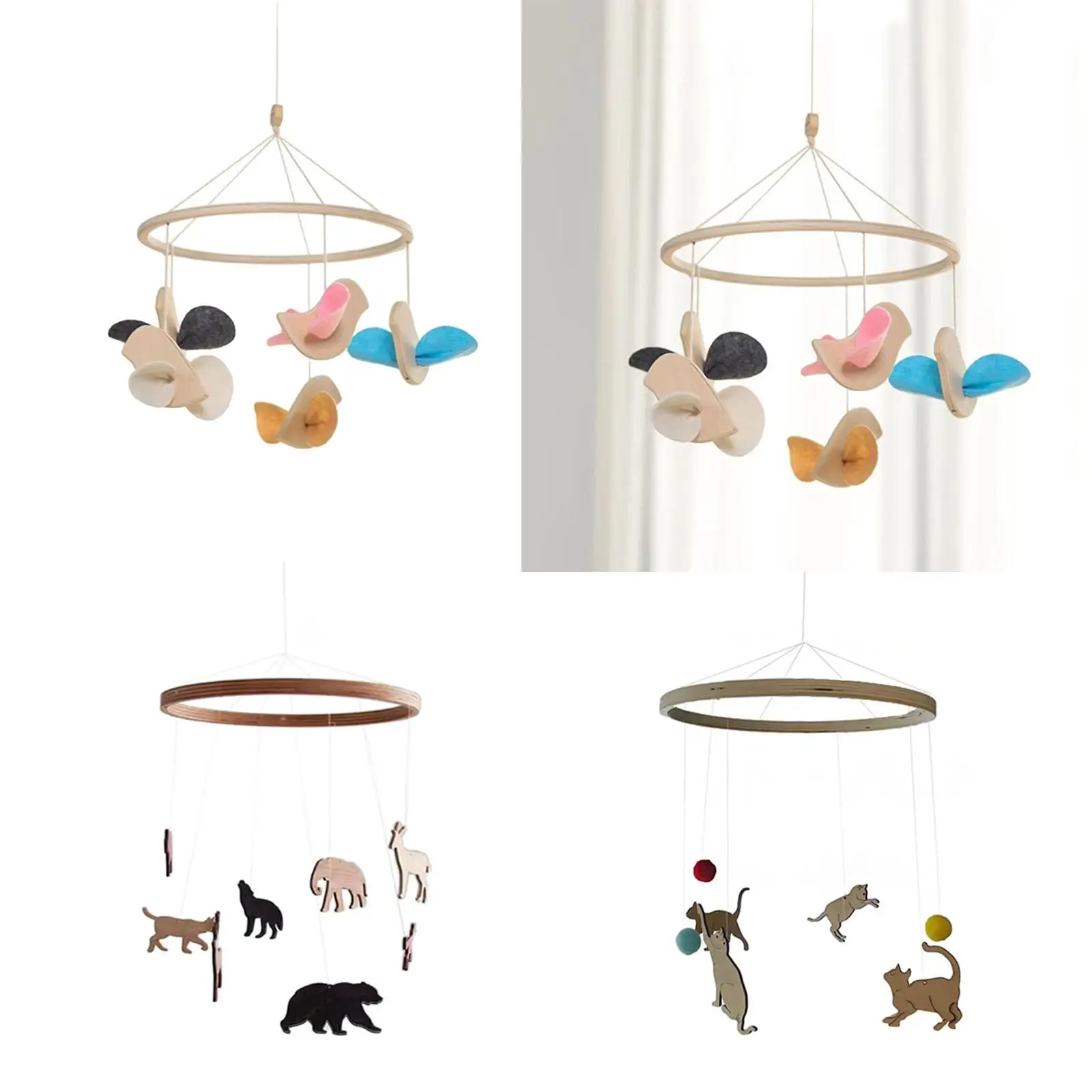 Baby Cribs Wind Chime Hanging Bed Bell Baby Crib Mobile, for Boys Girls Nursery Decoration Crib Mobile