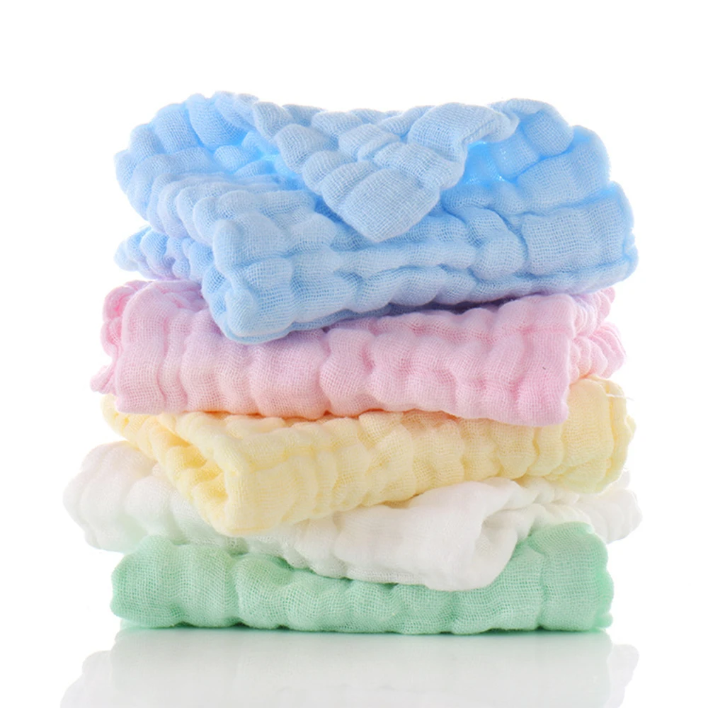 Happyflute-toalla facial de algodón suave para bebé, pañuelo cuadrado de 6 capas, 30x30CM, con dibujos animados, para Saliva