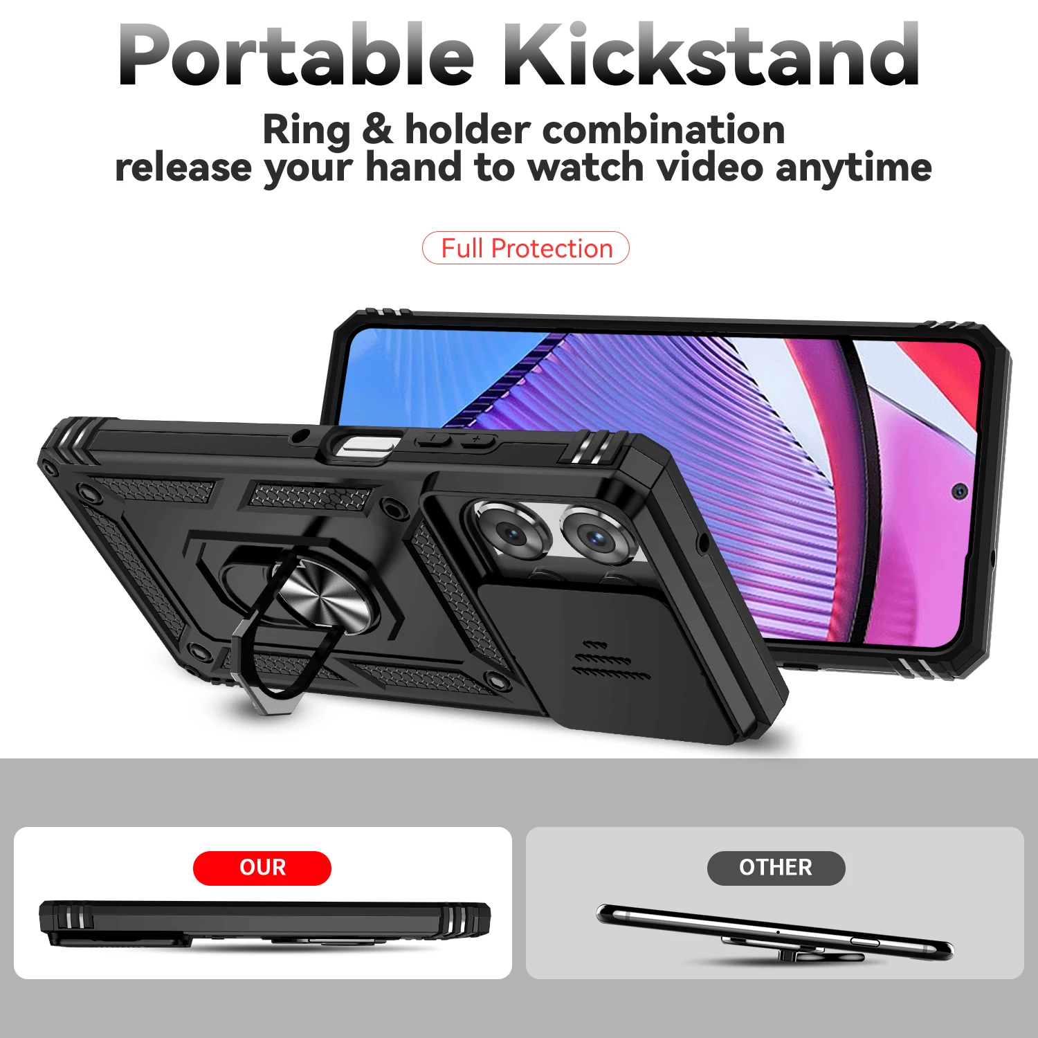 Shockproof Slide Camera Lens Protective Case