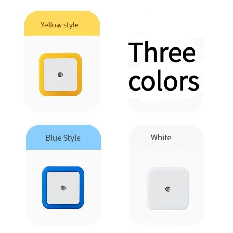 LED Night Light Wireless LED Night Light Mini EU Plug Light Control Sensor Children's Room Children's Bedroom Decoration Midnight Tricolor