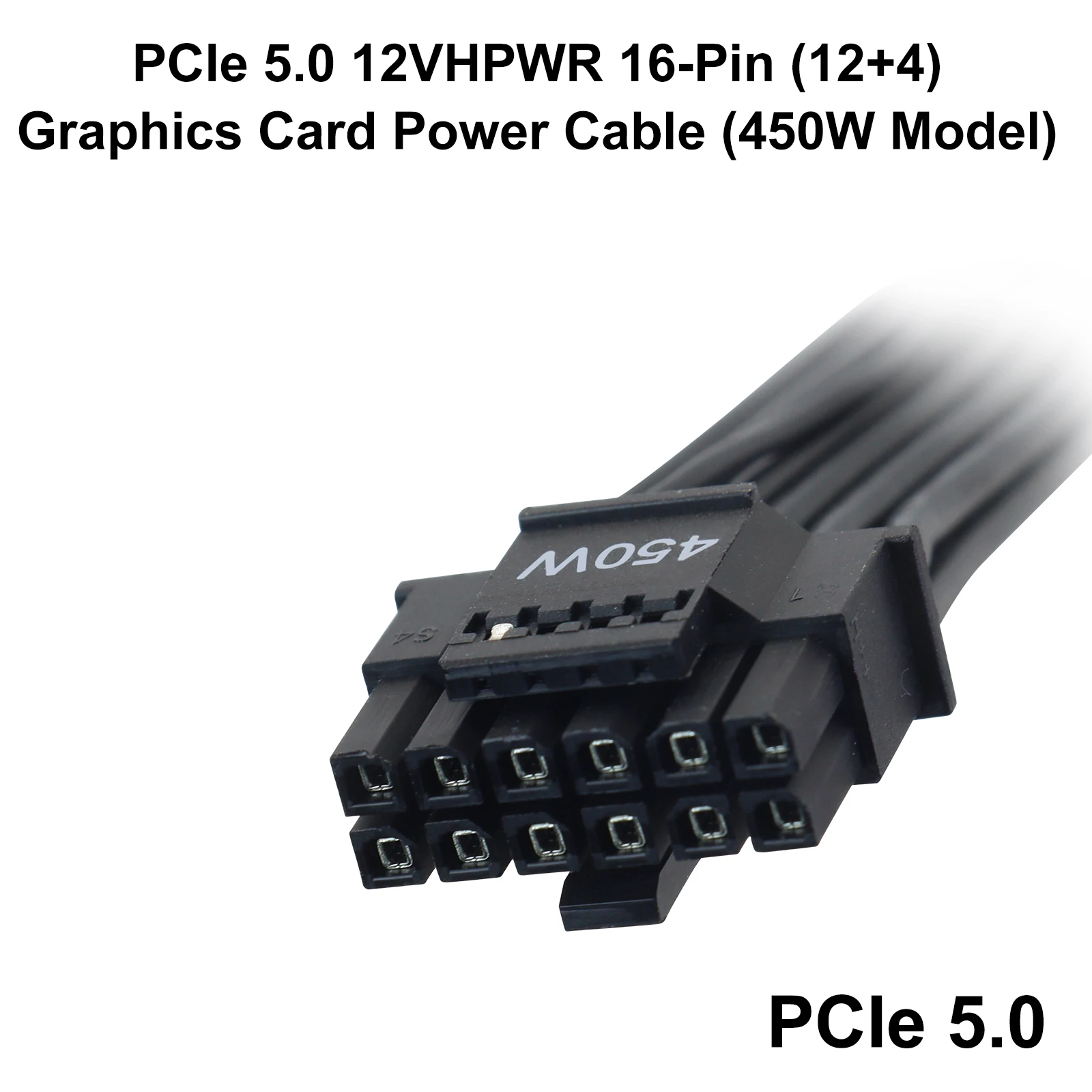 850W ATX 전원 공급 장치 80+ Gold, PCIe 5.0 12VHPWR, 액티브 PFC 100-240V, 저소음 12cm 팬, 비모듈식 플랫 케이블, +12V 70.8A