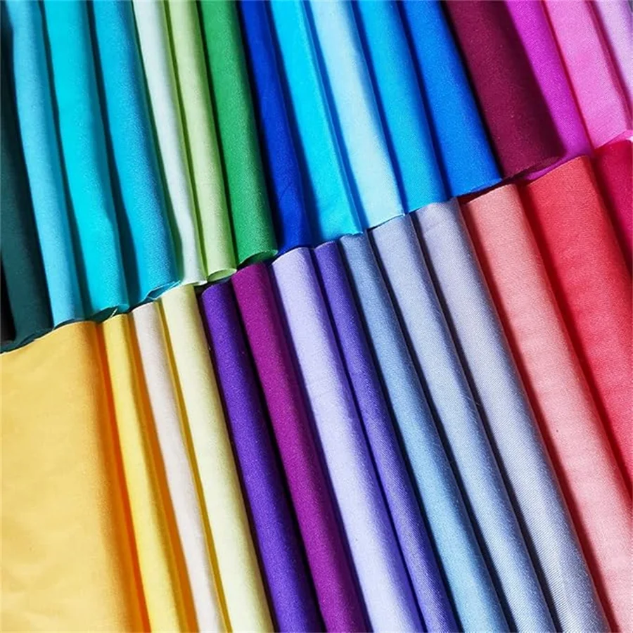 50-Piece Solid Color Quilted Cotton Fabric Set - Pre-Cut Squares for DIY Crafting and Sewing