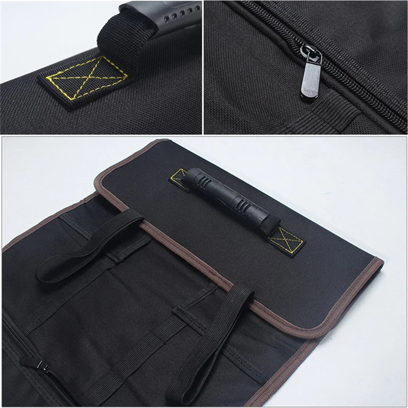 Tool Holder Multifunction Tool Transport Bags Practical Handles Oxford Canvas Chisel Roll Bags For Tool 3 Colors New Instrument Case