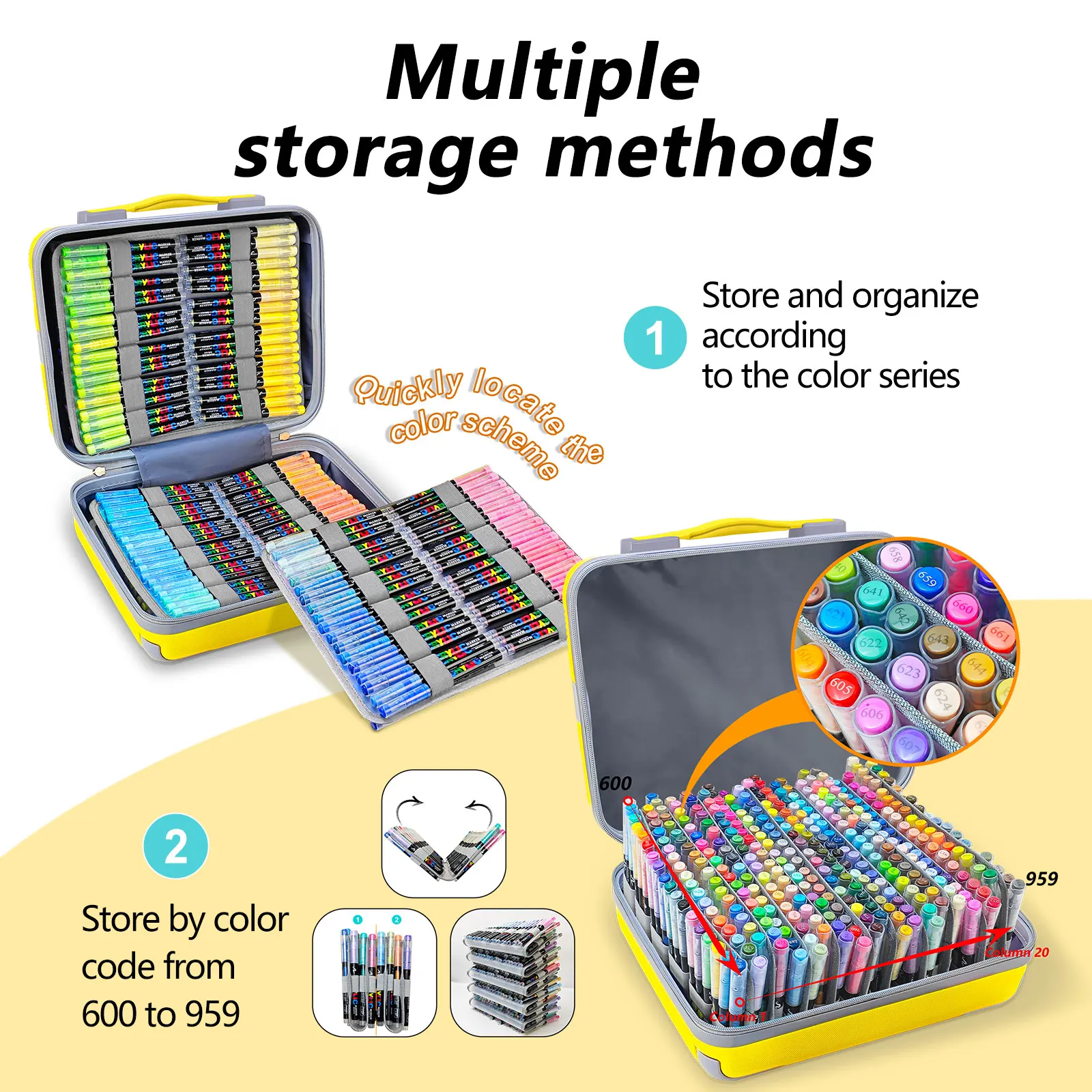 Guangna 360 288 Colors Acrylic Markers Brush Pens Fabric Rock