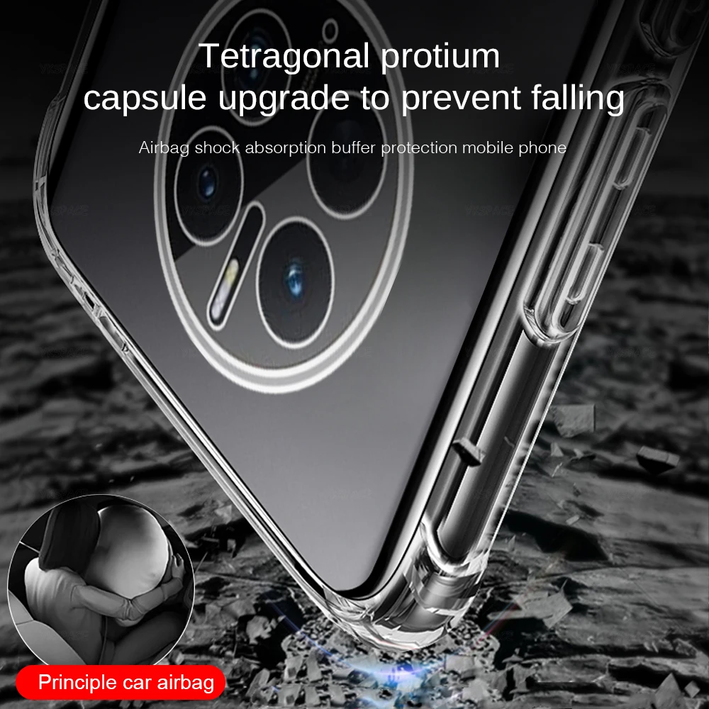 Crystal Clear Shockproof Silicone Case - AirBag TPU Protective Cover