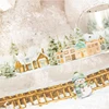 200cm/roll PET Tape Snowy Mountains in Winter Forest Landscaping for Hand Account background collage material DIY Decoration 4