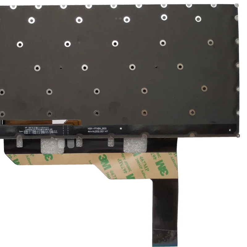 Teclado Portátil dos Eua e Espanhol para Msi Moderno 15 A10m A10ras A10rbs Ms1551 Retroiluminação Branca Novo - Imagem 6