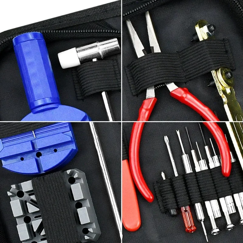 16pcs/set watch repair tool kit for watch back cover opener strap battery replacement or watchpart portable watchmaker tools set