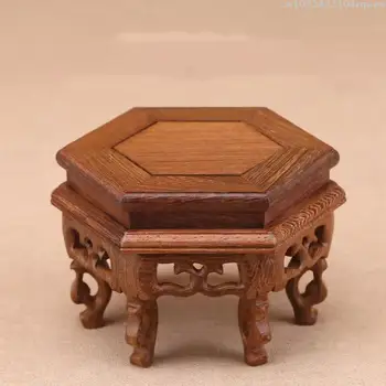 레트로 나무 테이블 받침대 공예, 와인, 커피, 차 세트, 기본 꽃병, 분재 장식 선반, 부처님 어항 스탠드