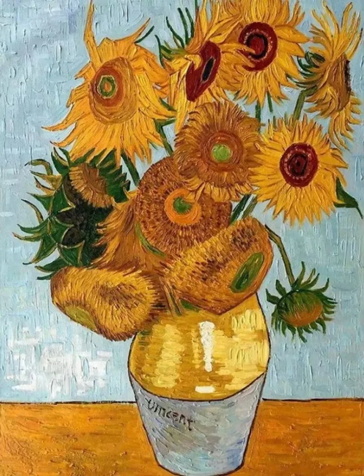 Starry Night Sunflower Diamond Art Mosaic - Creative Handmade Decor Gift