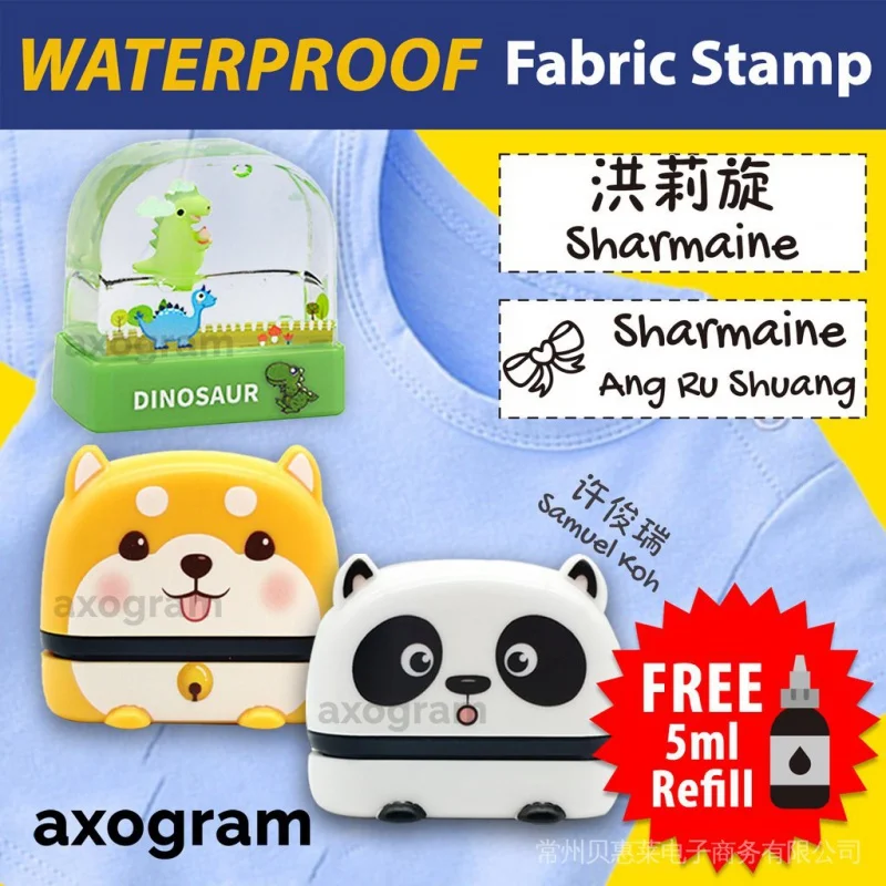 Personalised Fabric Name Stamp  Waterproof Permanent Customised Children  Baby Kids Clothes Self Ink Pre Ink Stamp Chop - AliExpress