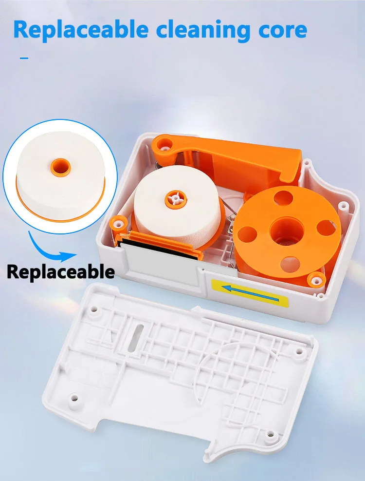 AUA-550 optical fiber end face cleaning box SC/FC/ST/LC connector wiping tool optical fiber flange adapter, pigtail cleaner