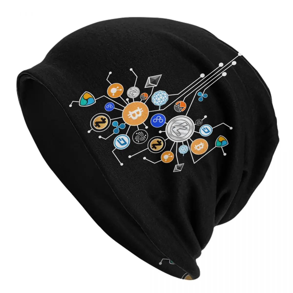 

Cryptocurrency Caps Bitcoin Crypto Btc Blockchain Geek Goth Men Women Ski Skullies Beanies Hat Spring Warm Dual-use Bonnet