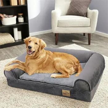 XXL Large Orthopedic Dog Bed Cozy Pet Dogs Bedding with Bolster Washable Cover 2