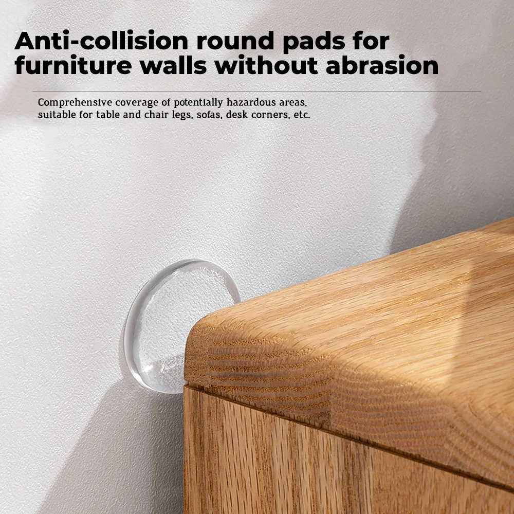 Silent Clear Silicone Door Stopper Bumper Pads Anti-Collision Adhesive Pads for Proofing Noise Reduction Cabinets/Walls 6pcs