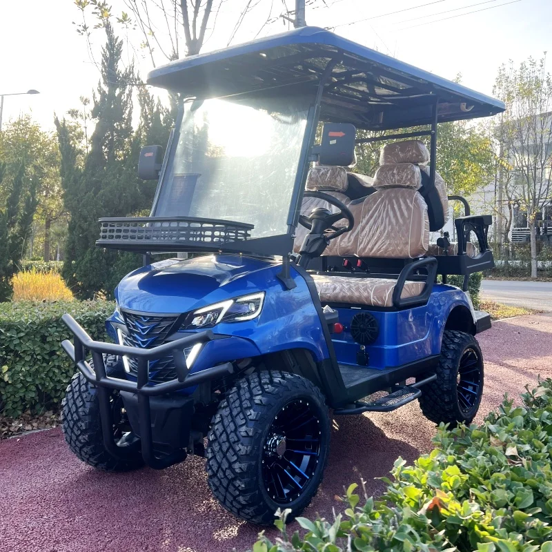High Quality 4 6 Seater Electric Golf Cart 4000W 5000W Off-Road Scooter Folding Seat Travel 4 Wheel Electric Cart