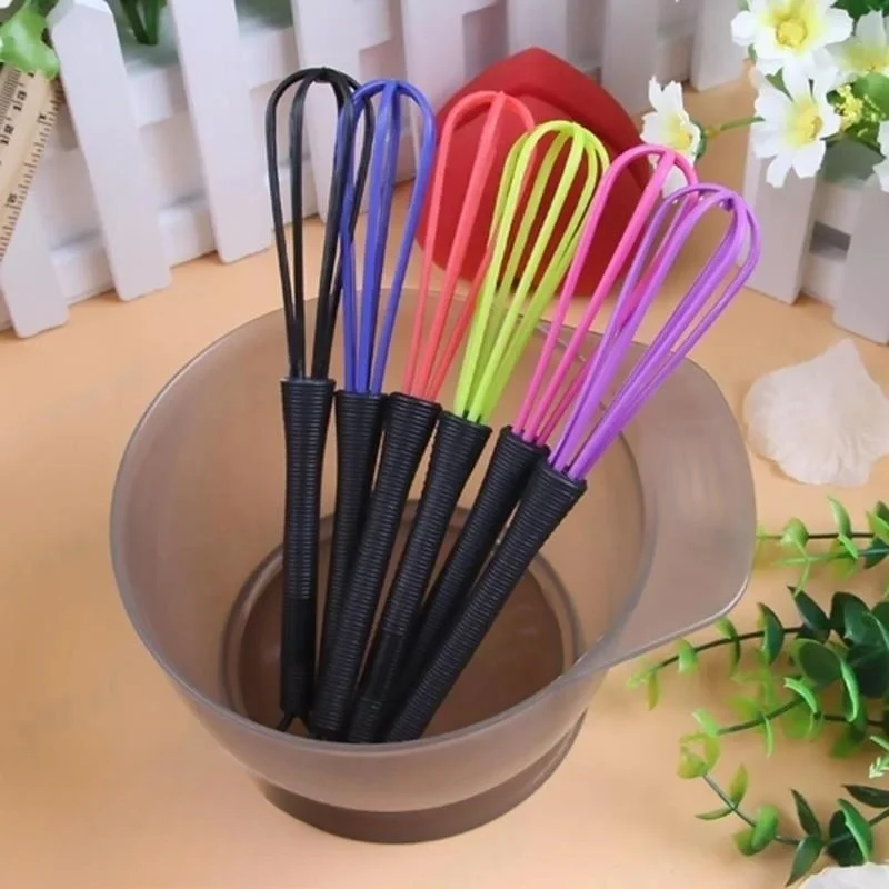 Description Picture 2 of item1/5Pc Portable Manual Egg Beater Kitchen Baking Plastic Mixing Cream Frothing Tool Hair Salon Hair Dye Mixing Products Wholesale