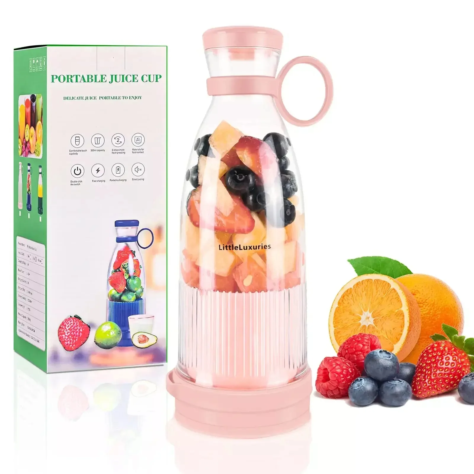Fruit juicer rechargeable mixers fresh fruit usb portable juice bottle mini fast electric blender smoothie ice maker