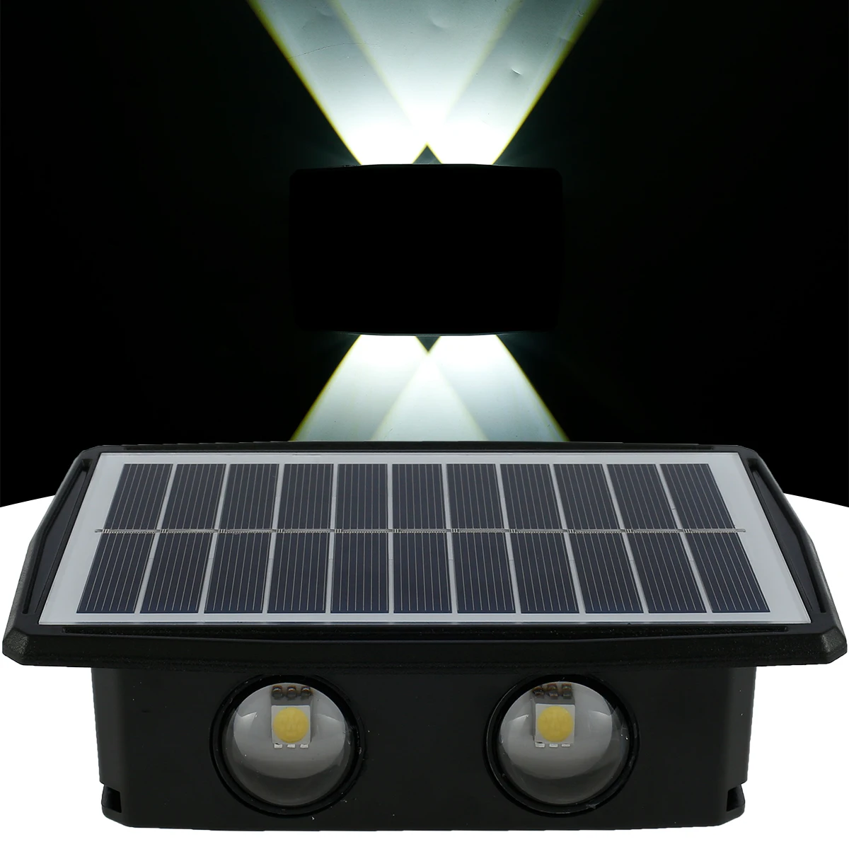 

4 LED Solar Wall Light Solar Glow Up and Down Courtyard Lights IP65 Waterproof RGB Solar Fence Landscape Lights for Garden 2023