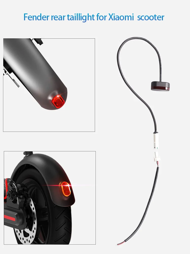 Elektroroller Heckfender Rücklicht für Xiaomi M365 Pro Pro2 Faltbar Widerstandsfähiges Rücklicht Smart Rücklichtkabel Ersatzteile – Detail 6