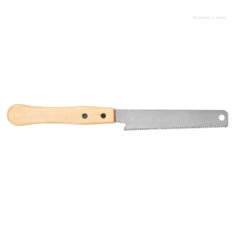 Japanese Hand Double Edged Sided SK5 Flexible Flush Cutter Handle Wooden 3