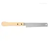 Japanese Hand Double Edged Sided SK5 Flexible Flush Cutter Handle Wooden 3