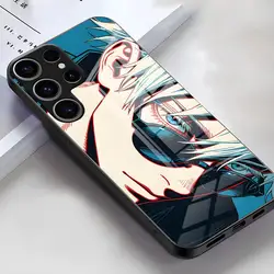 Jujutsu Kaisen Anime Glass Phone Case - Premium Design - Samsung S23 Plus (Black1)