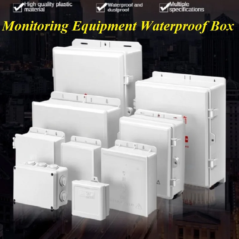 Monitoring Equipment Outdoor Waterproof Box Power box Electrical Enclosure Case ABS Plastic Waterproof Sealed Junction Wire Box junction box