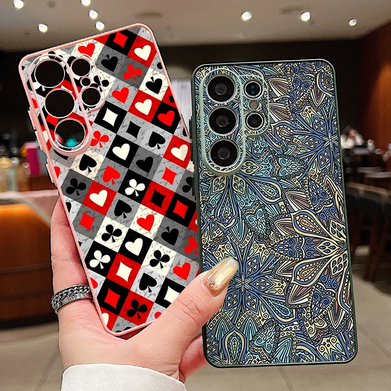 Magnetic Retro Geometric Print Phone Case Cover