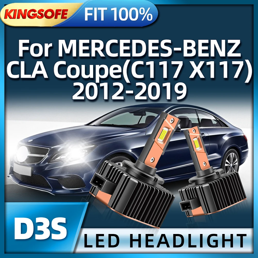 

KINGSOFE LED Headlights D3S Bulb 45000LM Car Light For MERCEDES-BENZ CLA Coupe C117 X117 2012 2013 2014 2015 2016 2017 2018 2019