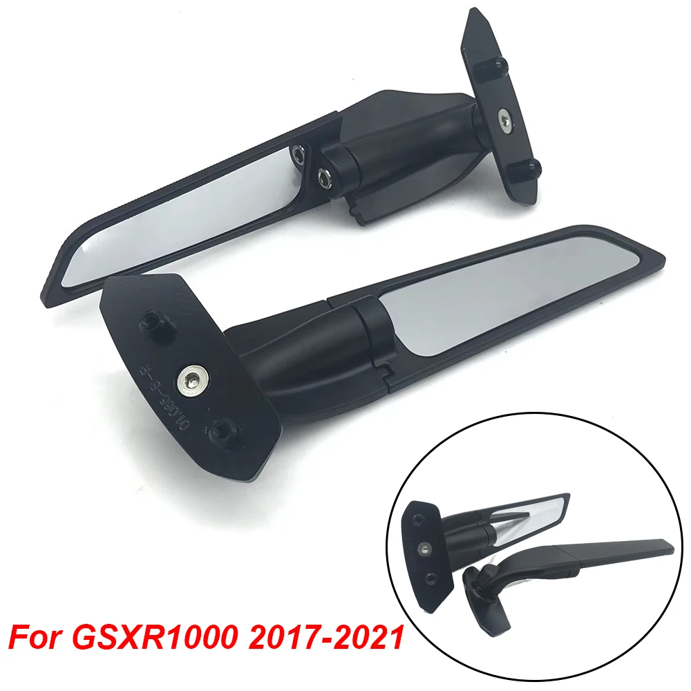 

Motorcycle Adjustable Rotating Rearview Mirror Wind Wing Winglets Reflector For Suzuki GSXR1000 GSX-R1000 GSXR 1000 2017-2021