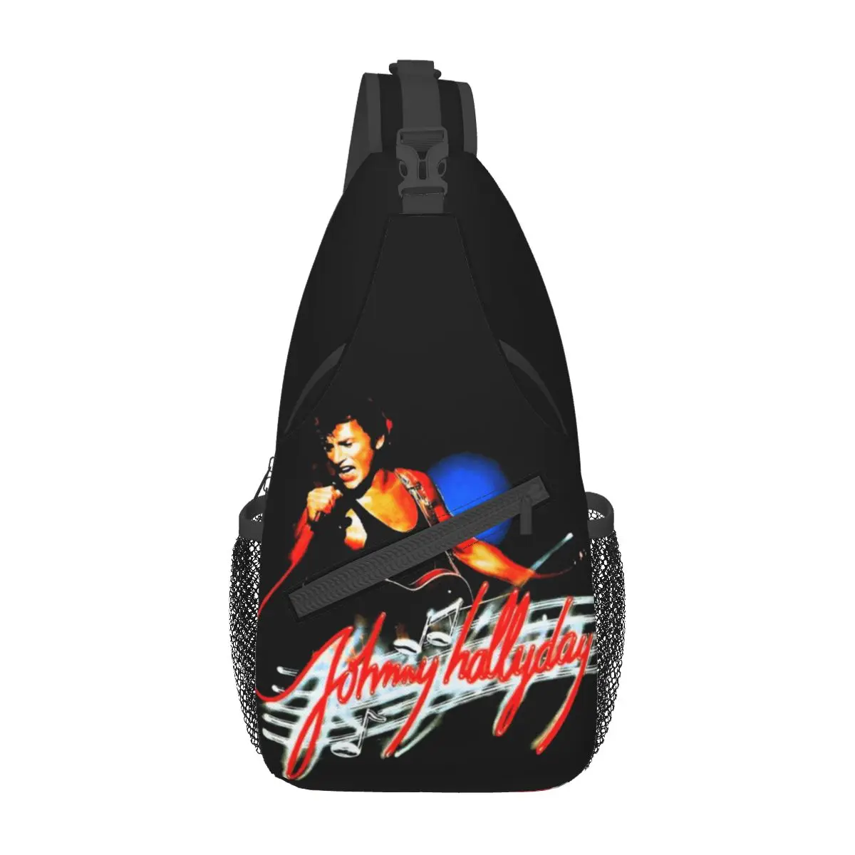 

Johnny Hallyday Crossbody Sling Bag Small Chest Bag Rock Music Shoulder Backpack Daypack for Travel Hiking Travel Bag