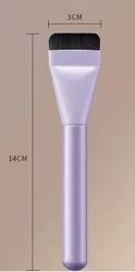 Soft Silicone Bristles Makeup Brush for Primer, Concealer, and Foundation Application (PURPLE)