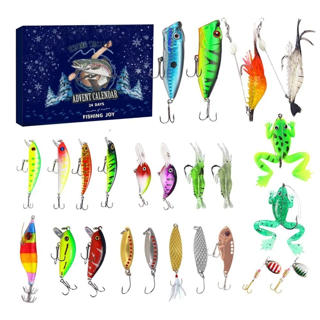 Advent Calendar Fishing Christmas Countdown 24 Days Fishing Lures