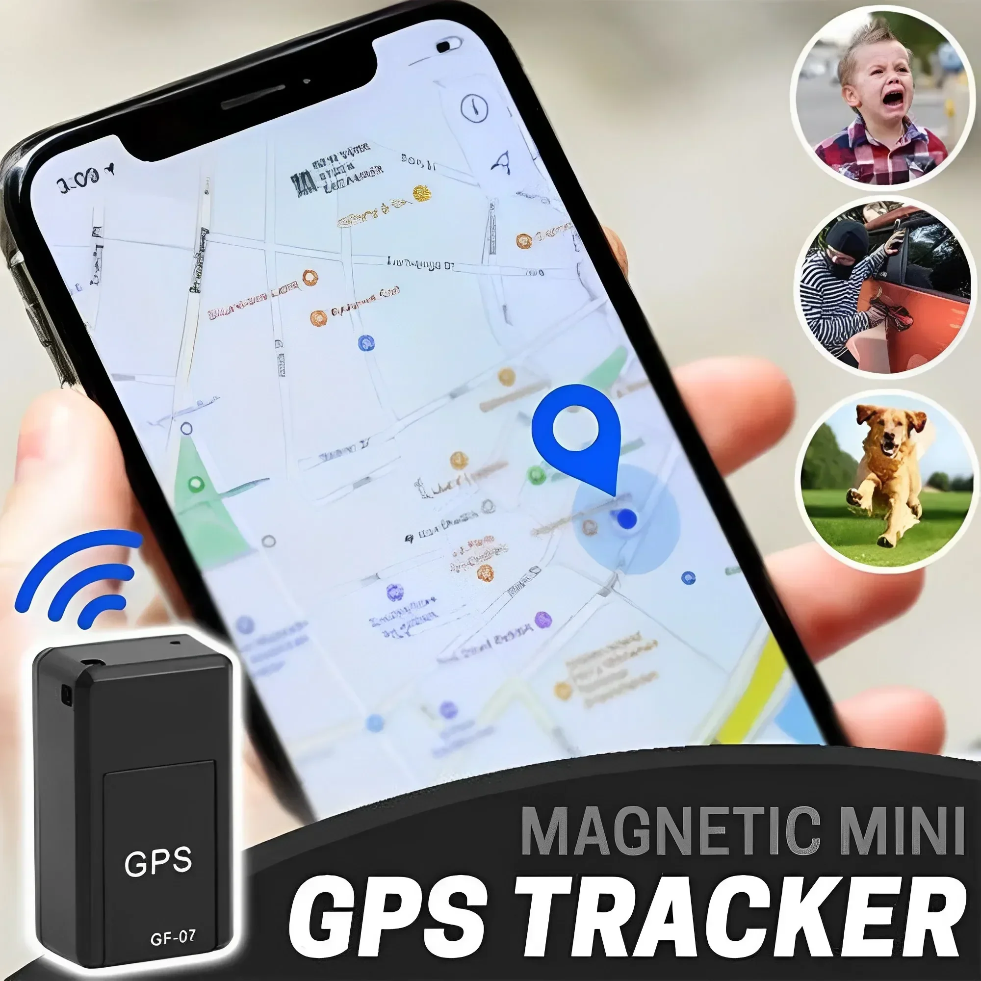 GF-07 Magnetic Car GPS Tracker Real Time Tracking