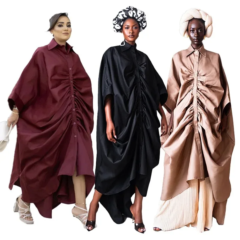 Африканские платья-рубашки для женщин, Осеннее Африканское элегантное платье макси с длинным рукавом, Дашики, африканская одежда, платья Анкары