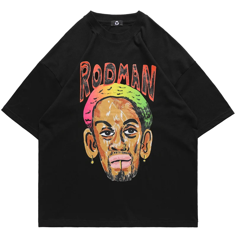 Bobby Rodman T-Shirt Donna Casual Streetwear Top Travis Scotts Astroworld Hip-Hop Fashion Tees Maglietta Oversize Vestiti Per Ragazze
