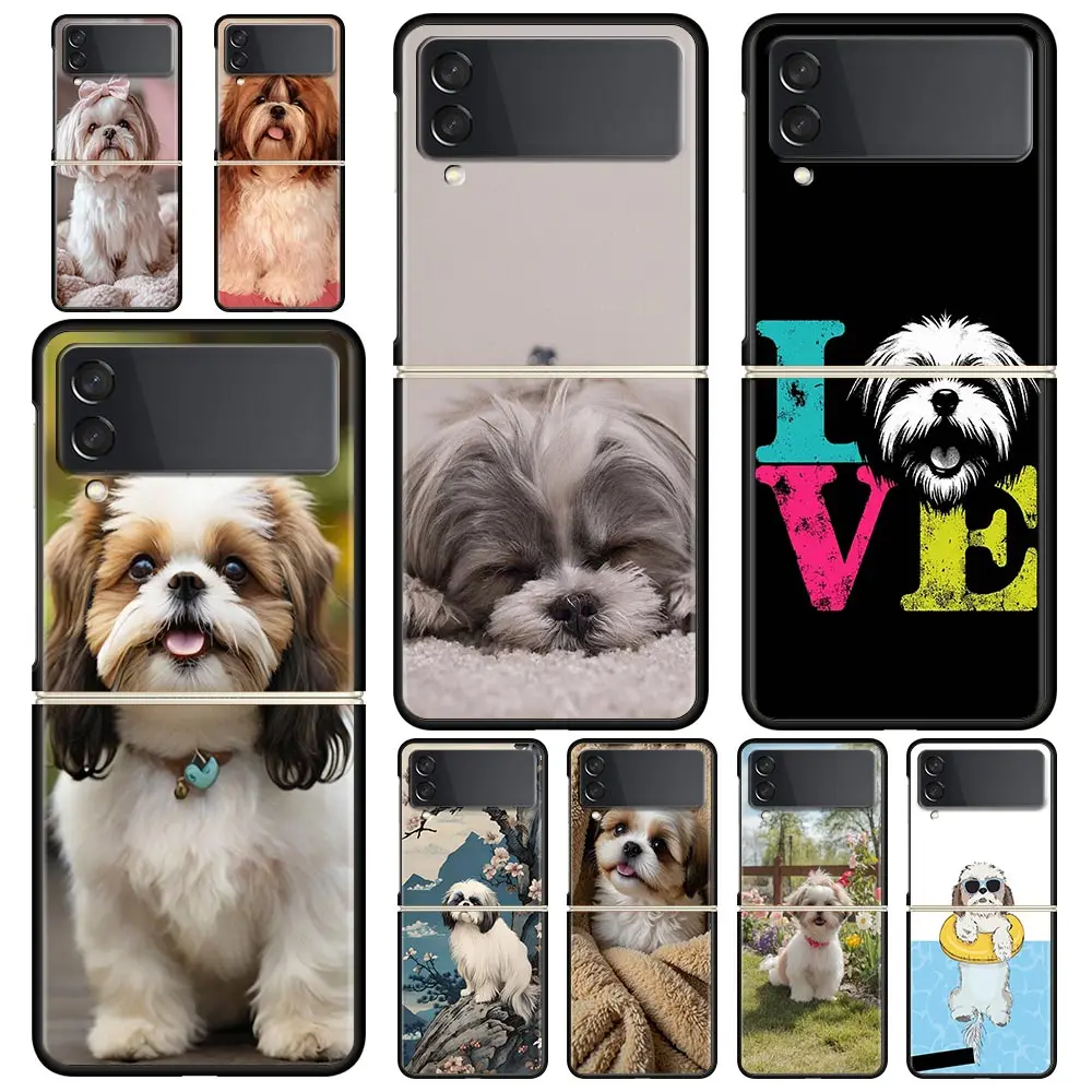 Shih Tzu Painting Cute Animal Phone Case - Folding PC Hard Cover