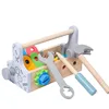 Children Toolbox Wooden Toys Pretend Play Set Nut Disassembly Screw Assembly Simulation Repair Games Educational Sensory Toys 6