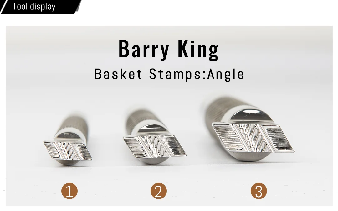 BARRY KING TOOLS Basket Pattern Leather Stamping Tool Single Rope Handmade  Carving Printing Stamps Saddle Making 304 SS