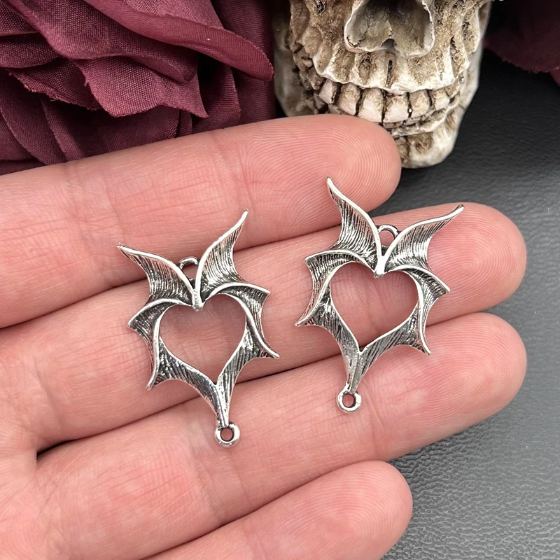 8pcs 35*22mm Goth Demon Wings Bat Wings Connectors Charms Designer Charm Fit Jewelry Making DIY Jewelry Findings