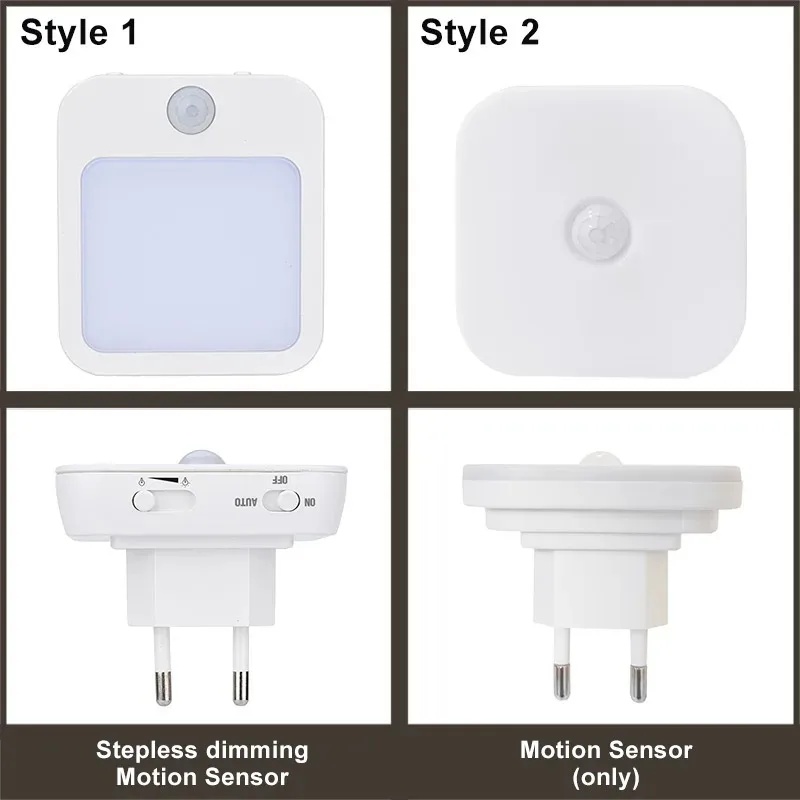 Wireless LED Motion Sensor Night Light - Dimmable Bedside Lamp