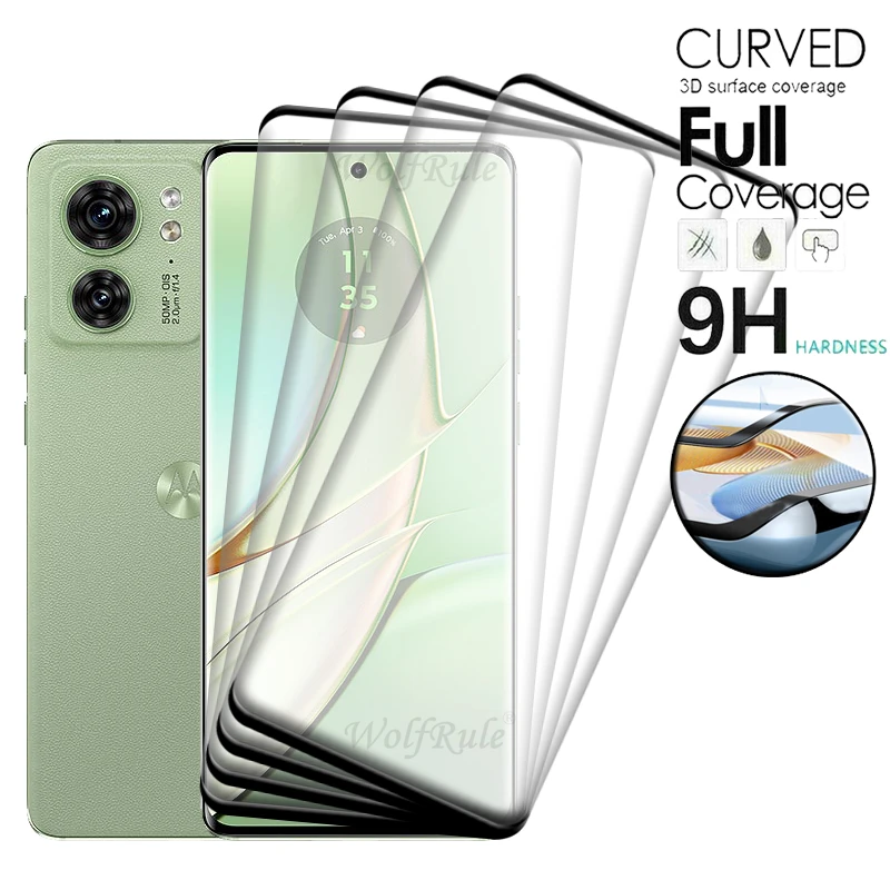 

2/4 шт. для Moto Edge 40 стекло Motorola Moto Edge 40 закаленное стекло защитное полное покрытие изогнутая защита экрана Moto Edge 40