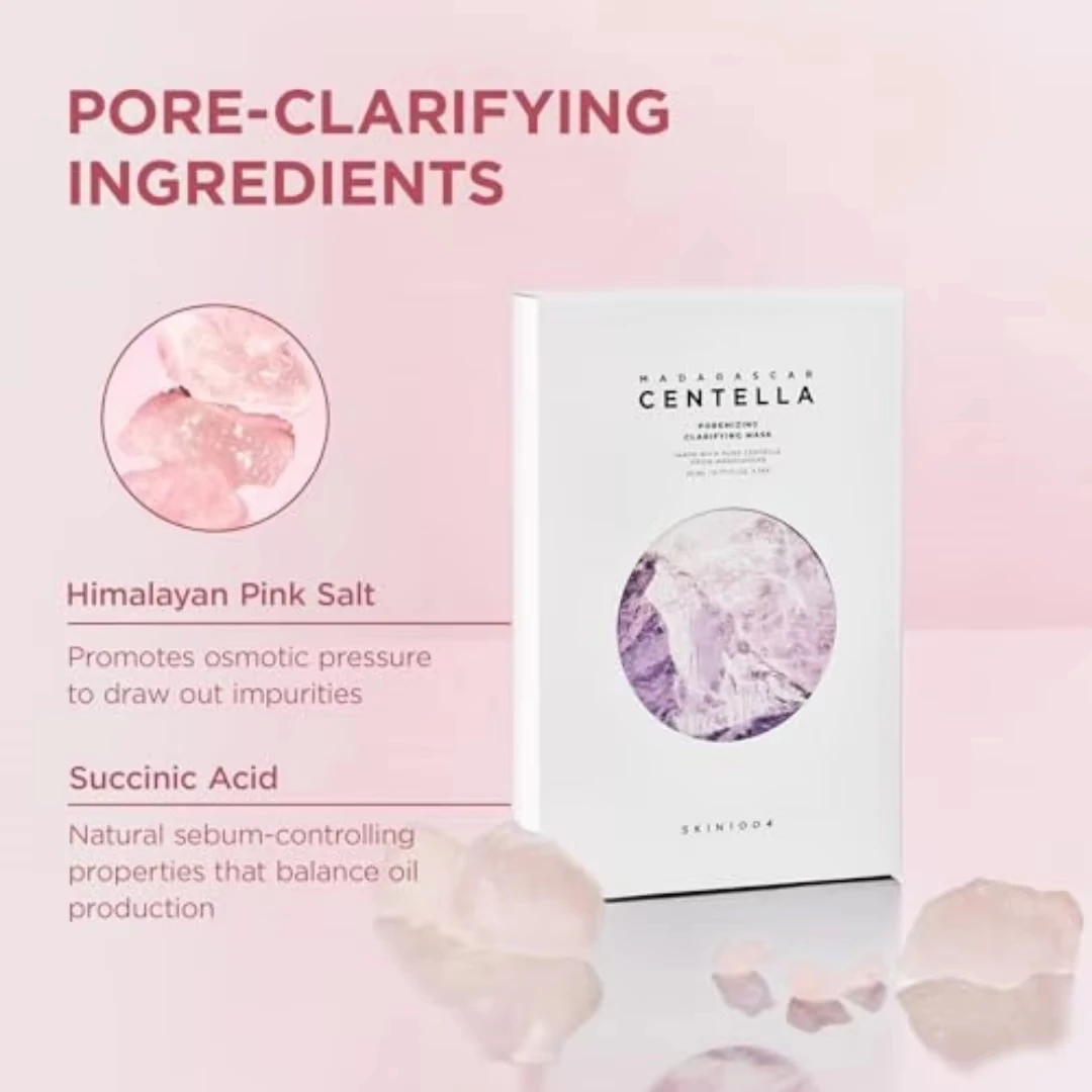 Korean Centella Asiatica Hydrating & Repairing Face Mask Set, Premium Skincare & Beauty Essentials 5-Pack