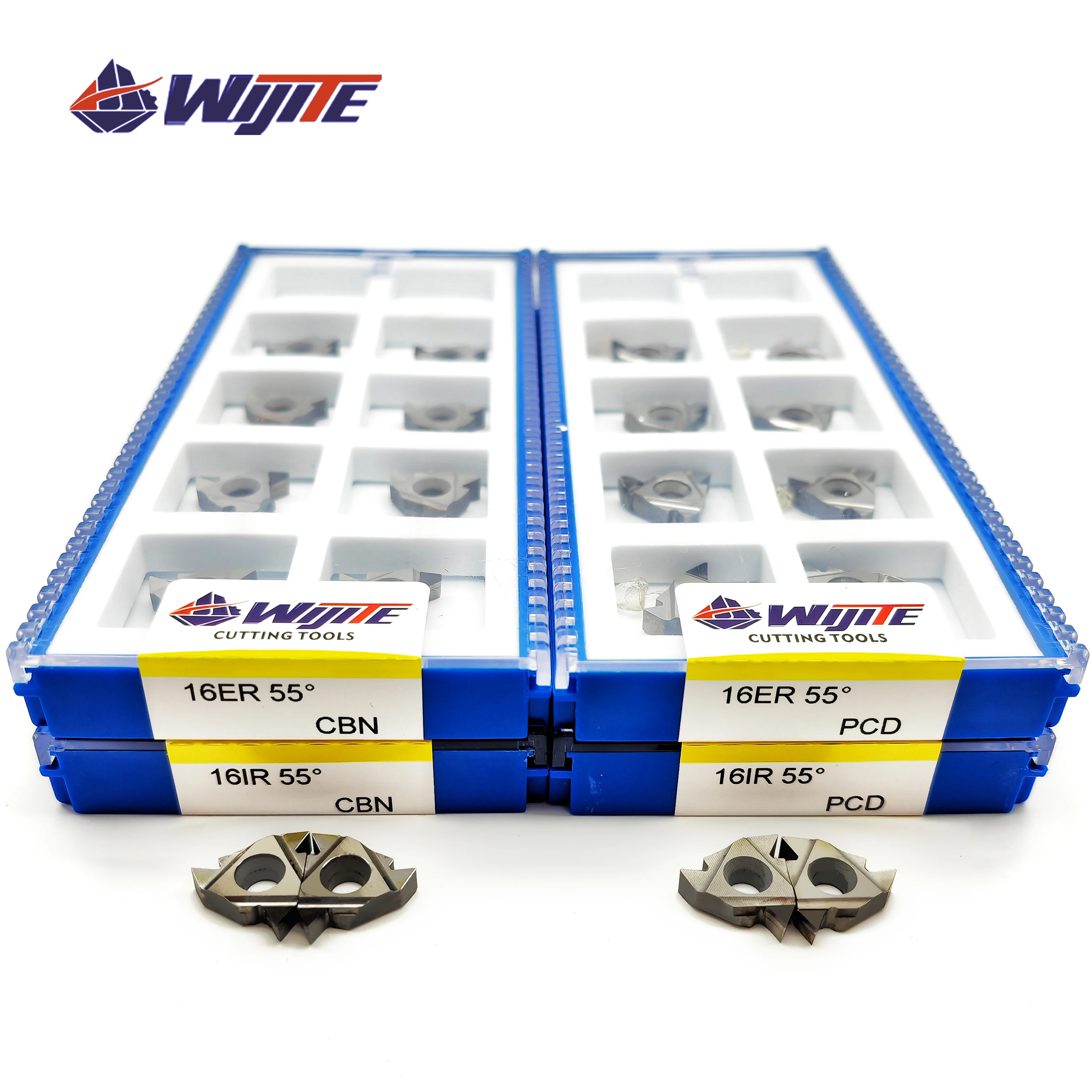Threading Blade Insert 11ER A55 A60 16ER A55 A60 11IR 16IR AG55 AG60 PCD CBN Threading Diamond Inserts Thread Turning Tool CNC Lathe Tool Blade